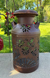 Buzzing Bee Milk Can Vintage Luminary