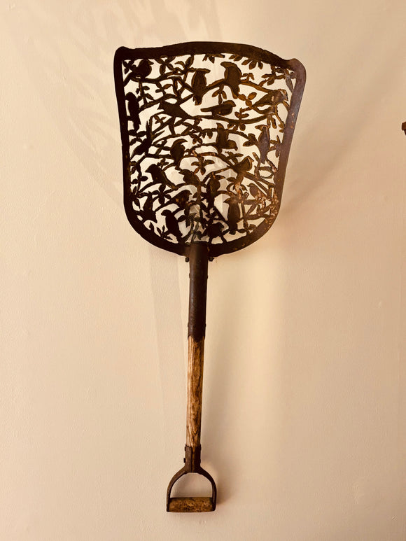 Antique Shovel - Hand Cut - Bird Silhouette