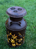 Buzzing Bee Milk Can Vintage Luminary