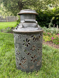 Vintage XL Oil Can Bee and Dragonfly Luminary