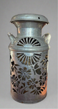 Vintage Milk Can - Flower, Butterfly, and Hummingbird Design