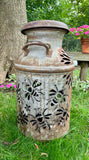 Vintage Milk Can Luminary - Bee Design