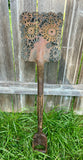 Antique Shovel - Hand Cut - Flower Design