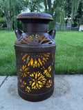 Buzzing Bee Milk Can Vintage Luminary