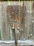 Antique Shovel - Hand Cut - Flower Silhouette