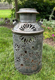 Vintage XL Oil Can Bee and Dragonfly Luminary