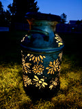 Vintage Milk Can Luminary - Bee Design