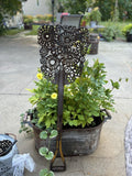 Antique Shovel - Hand Cut - Flower Silhouette