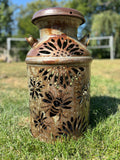 Vintage Milk Can Luminary - Bee Design