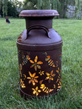 Buzzing Bee Milk Can Vintage Luminary