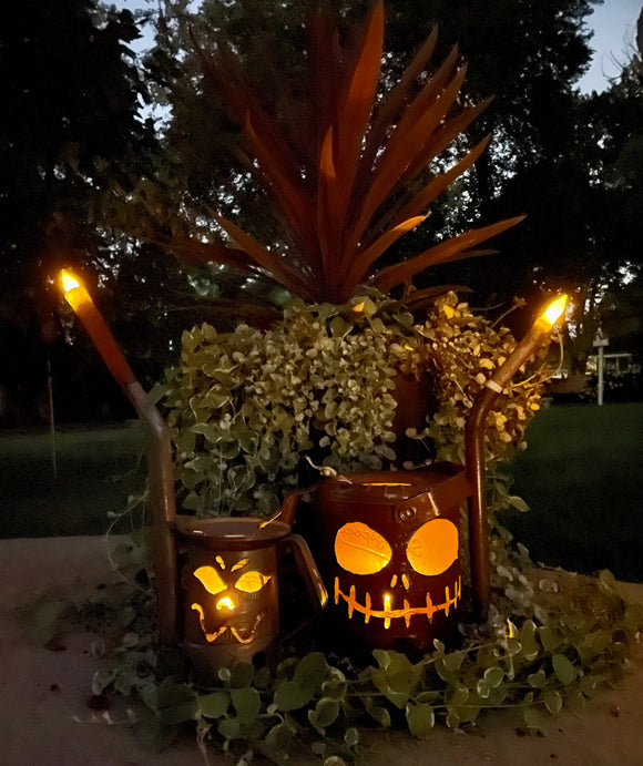 Antique Oil Can Jack-o-Lantern Luminaries