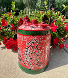 Large Christmas Tree Red Gas Can Luminary