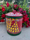 Large Christmas Tree Red Gas Can Luminary