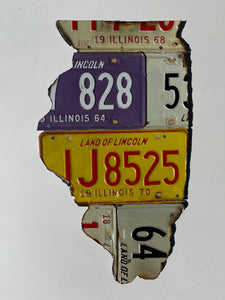Genuine Illinois License Plate Wall Art